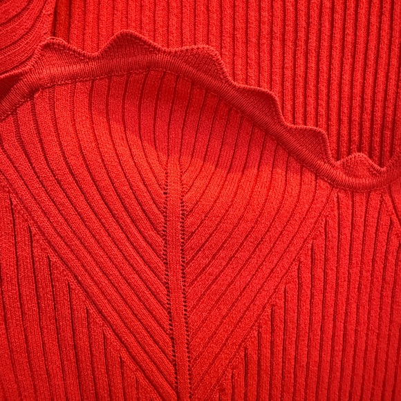 Mango Ribbed Red Knit Top - Picture 7 of 7
